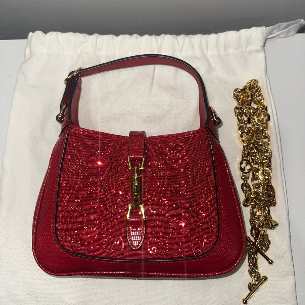 Womens exotic Gucci Lizard mini jackie